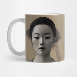 Beaux Animes Art, Ukiyo-e Irezumi Japanese Anime Girl Illustration Design Mug